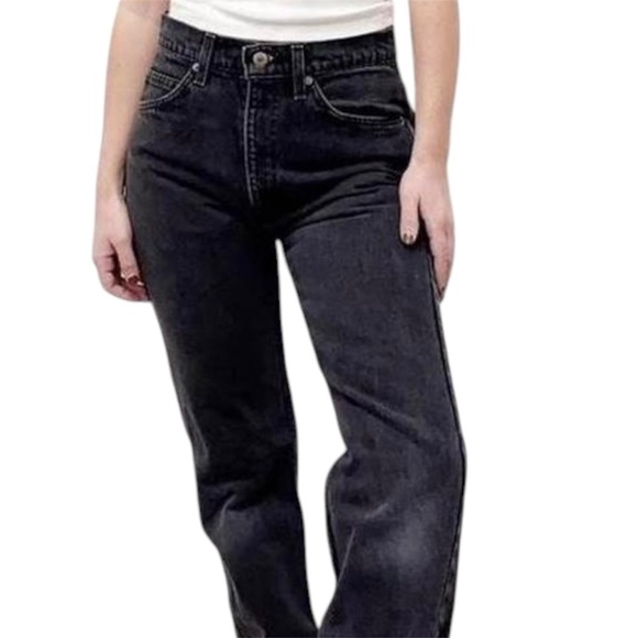 LEVI’S SILVERTAB VTG 90s Loose Black Cotton Rigid Crop Black 30x25 USA - Picture 1 of 14